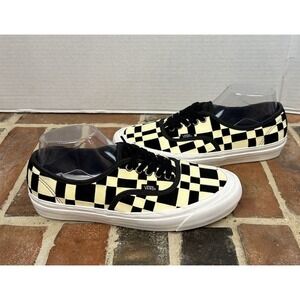 Vans Classic 44 DX Checkered Sneakers Black Ivory Skateboarding Shoes Men 8.5